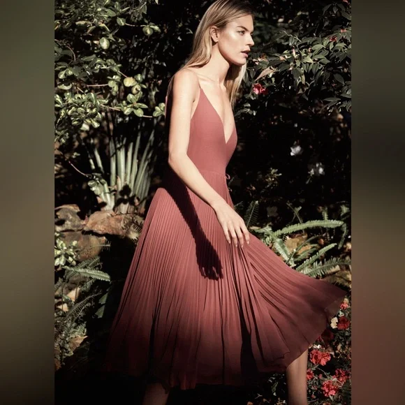 SOLD x Aritzia Wilfred Beaune Dress - Apple Butter - Size Small - Picture 3 of 4